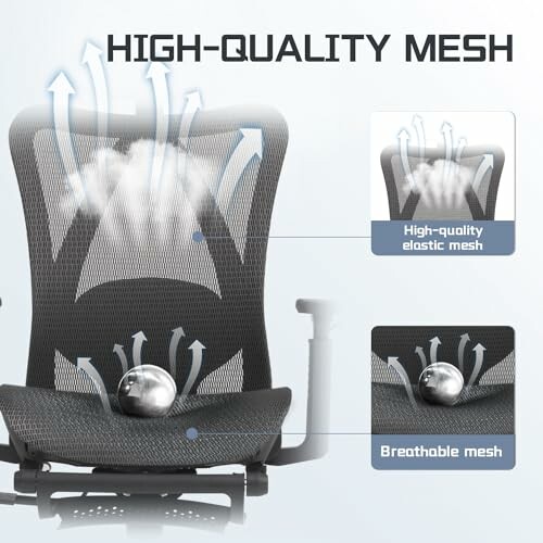 Ergonomic office chair with high-quality breathable mesh.