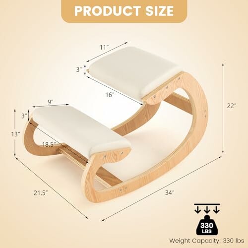 Kneeling chair with dimensions and weight capacity